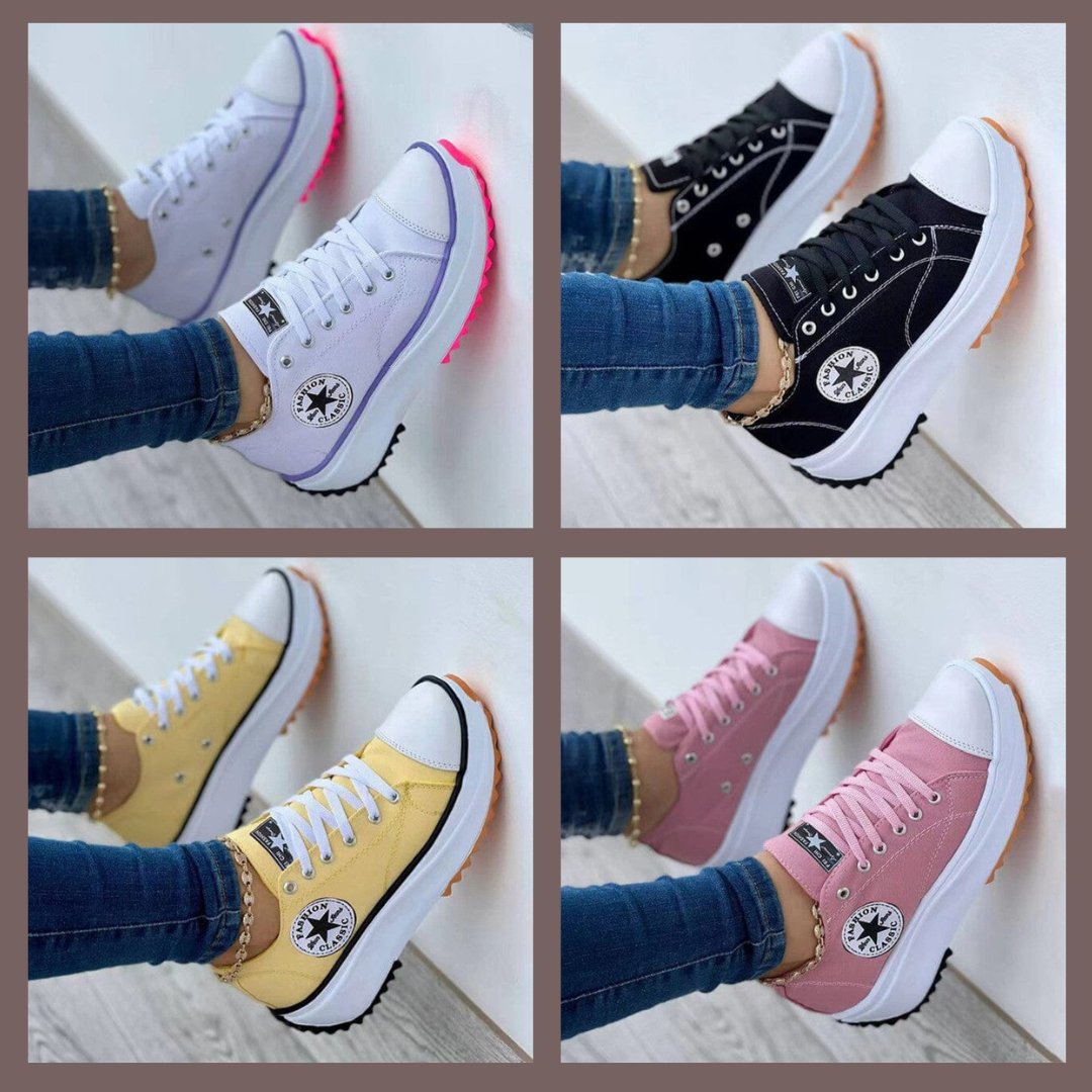Trendige Plateau-Sneakers Für Frauen