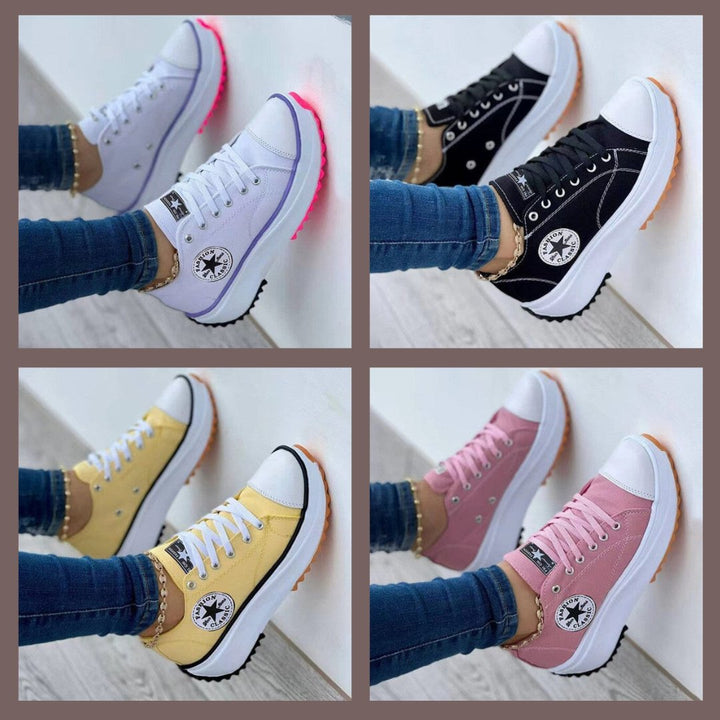Trendige Plateau-Sneakers Für Frauen