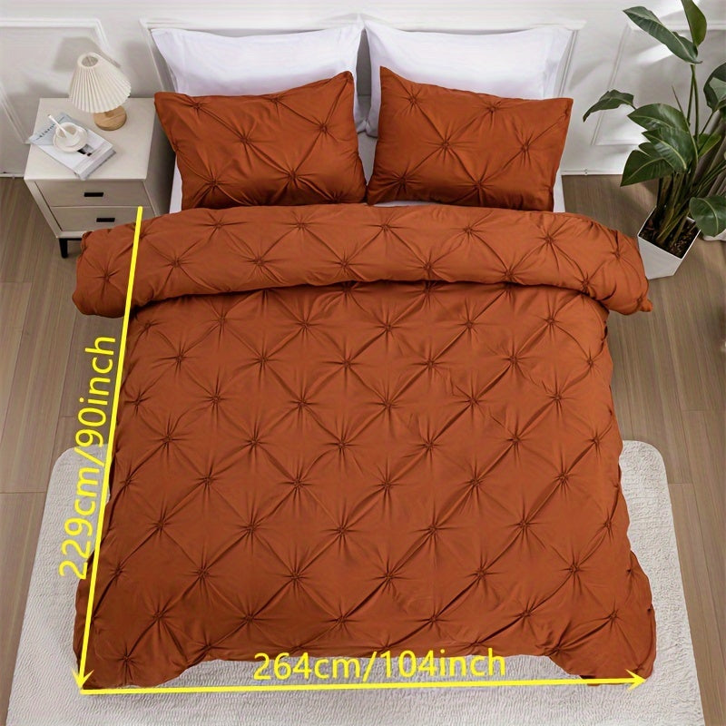 Juego de Edredón con Textura y Pliegues Pintuck con Acabado Acolchado