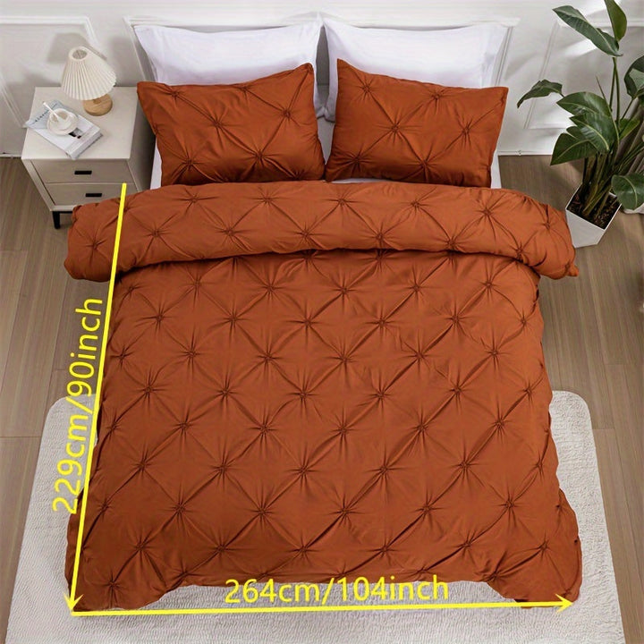 Juego de Edredón con Textura y Pliegues Pintuck con Acabado Acolchado