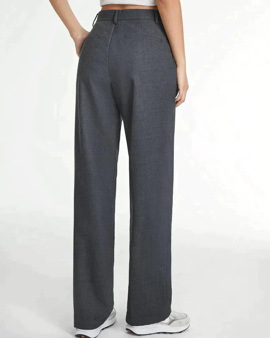 Lässige Hose Mit Weitem Bein Für Damen | Mit Hoher Taille