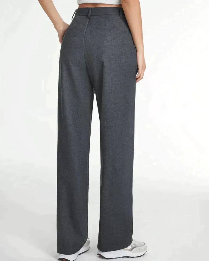 Lässige Hose Mit Weitem Bein Für Damen | Mit Hoher Taille