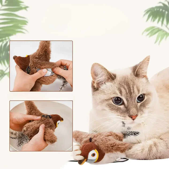 Automatic Flapping Bird Cat Toy Motion-Activated Interactive Play