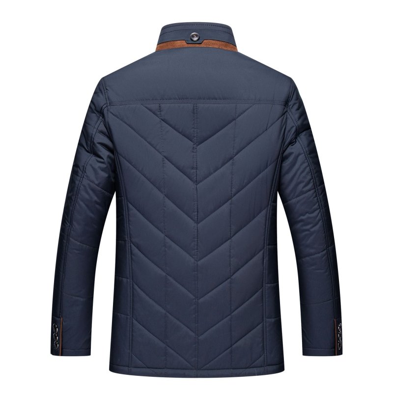 Stylische Steppjacke Mit Pelzkragen Für Herren | Winter