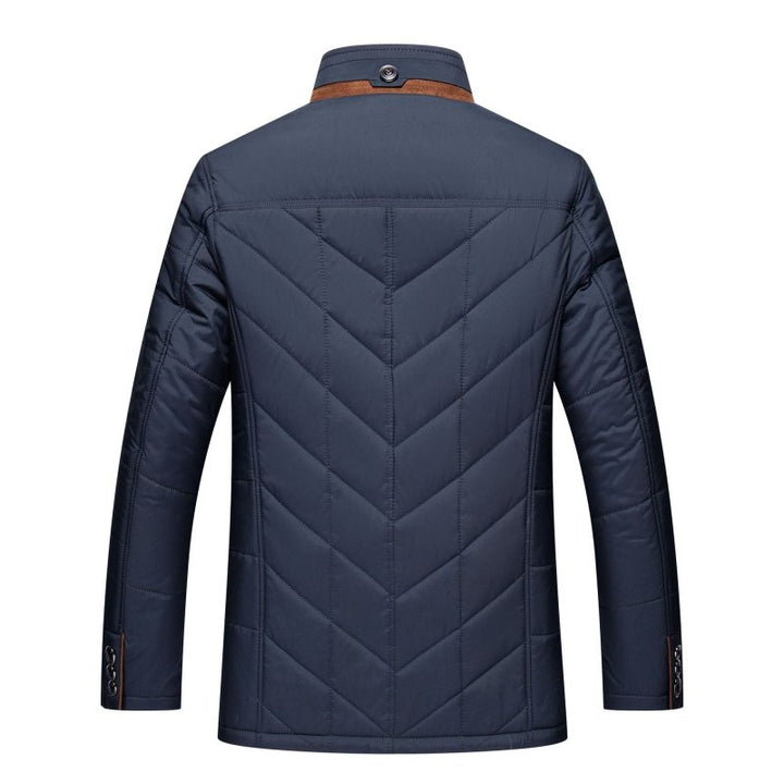 Stylische Steppjacke Mit Pelzkragen Für Herren | Winter