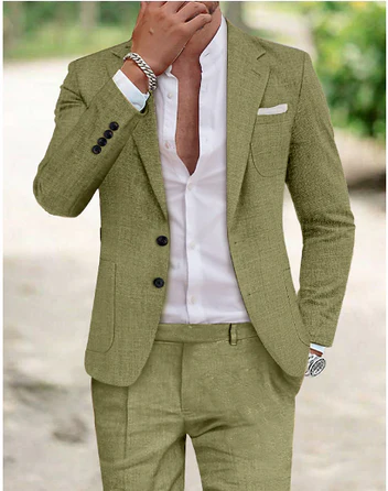 Herren Leinenanzug – Leicht, Atmungsaktiv & Modisch für Sommer & Freizeit | Eleganter Zweiteiler