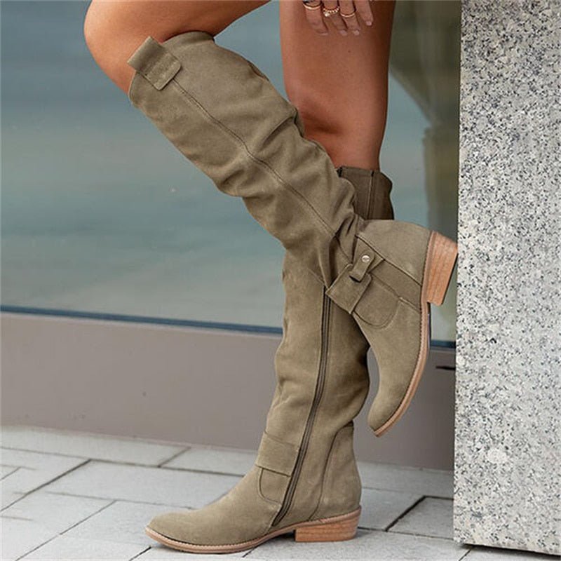 Cowboystiefel Mit Reißverschluss Für Frauen | Blockabsatz