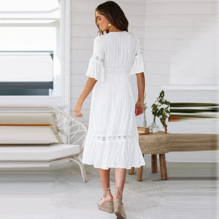 Lilou | Bohemian Sommerkleid Für Damen | Midi