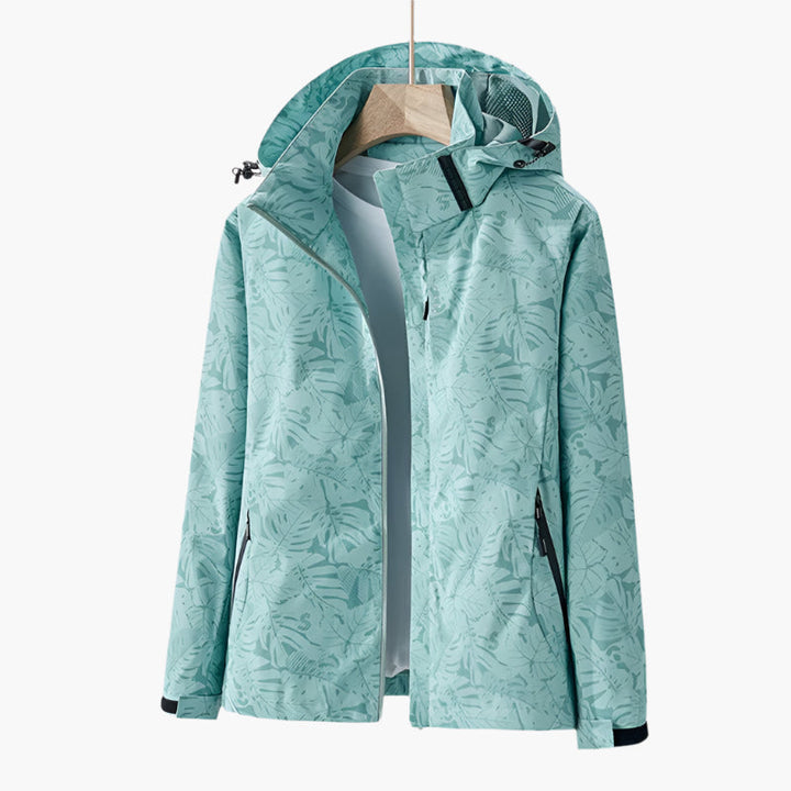 Stylische Kapuzenjacke Mit Blätterdruck Für Damen | Winter