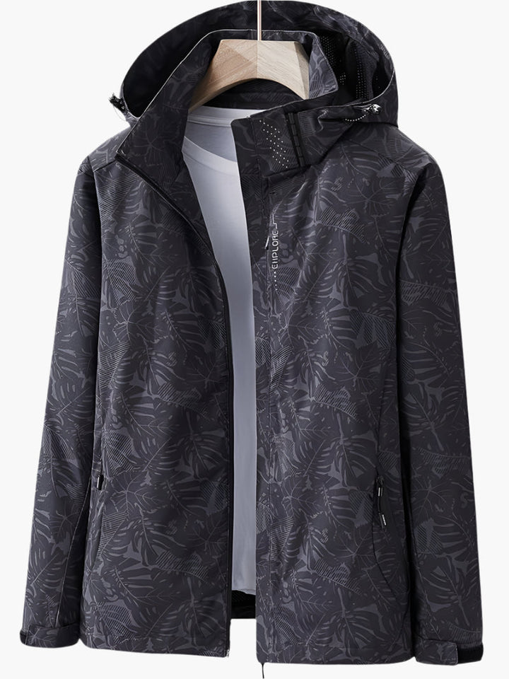 Stylische Kapuzenjacke Mit Blätterdruck Für Damen | Winter