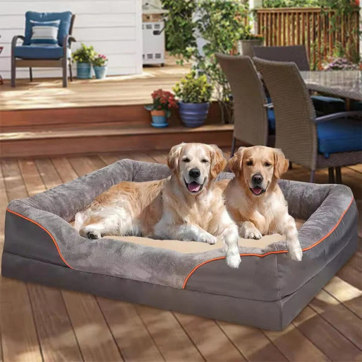 Cushioned Dog Bed with Elevated Sides for Crates