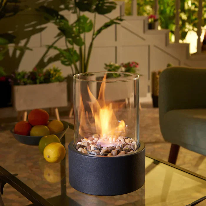 Tragbare Tischfeuer-Laterne – Trendiges Design mit LED-Flammeneffekt | Stilvolle & sichere Ambientebeleuchtung für drinnen & draußen