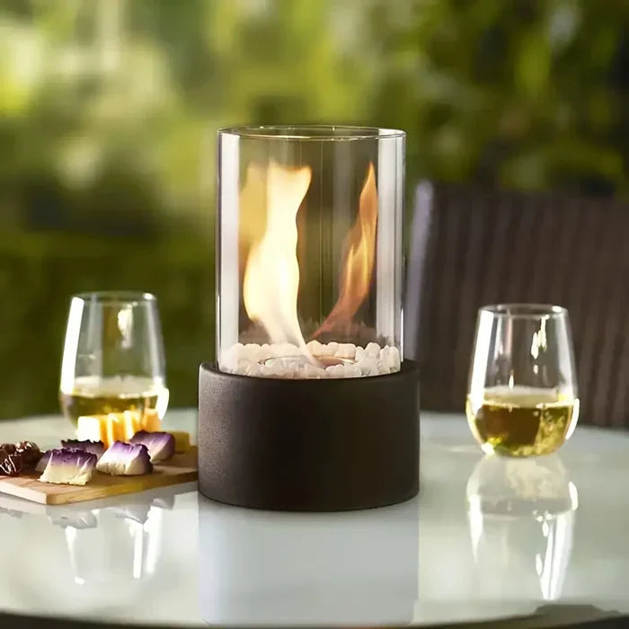 Tragbare Tischfeuer-Laterne – Trendiges Design mit LED-Flammeneffekt | Stilvolle & sichere Ambientebeleuchtung für drinnen & draußen