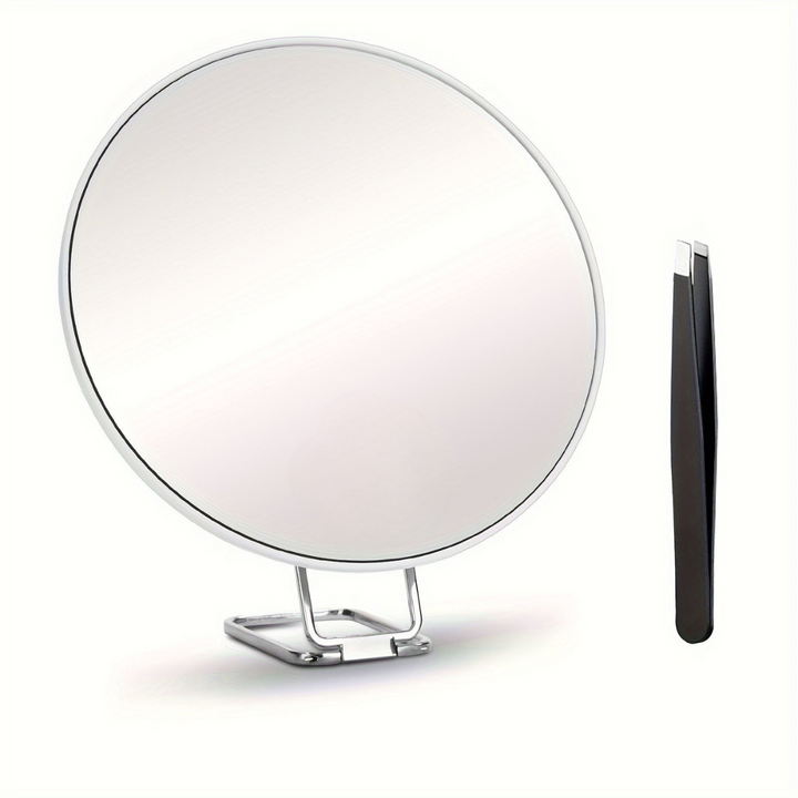 Compact Magnifying Makeup Mirror with Suction and Table Stand