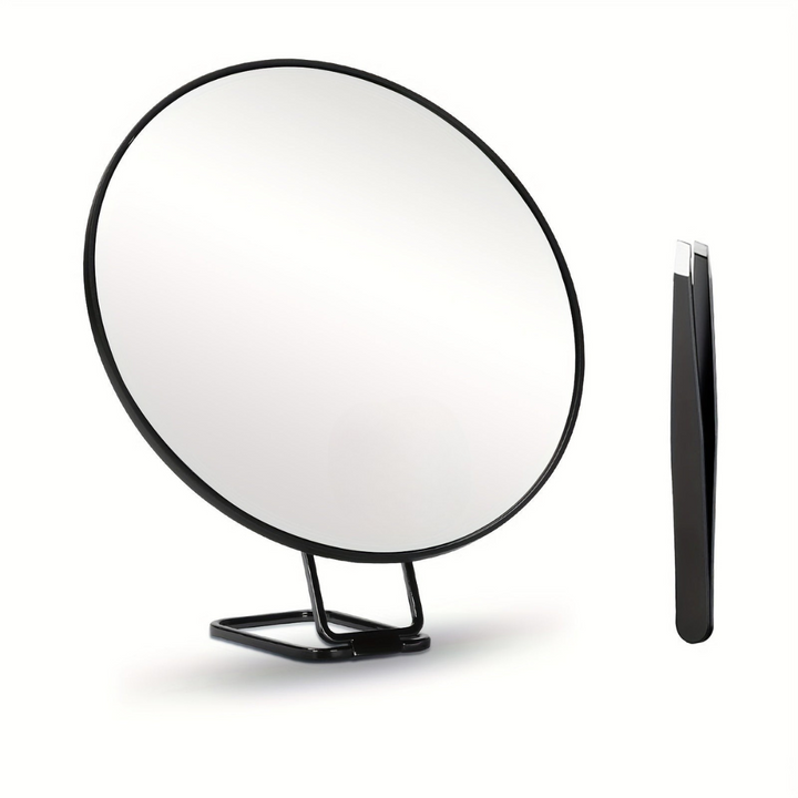 Compact Magnifying Makeup Mirror with Suction and Table Stand