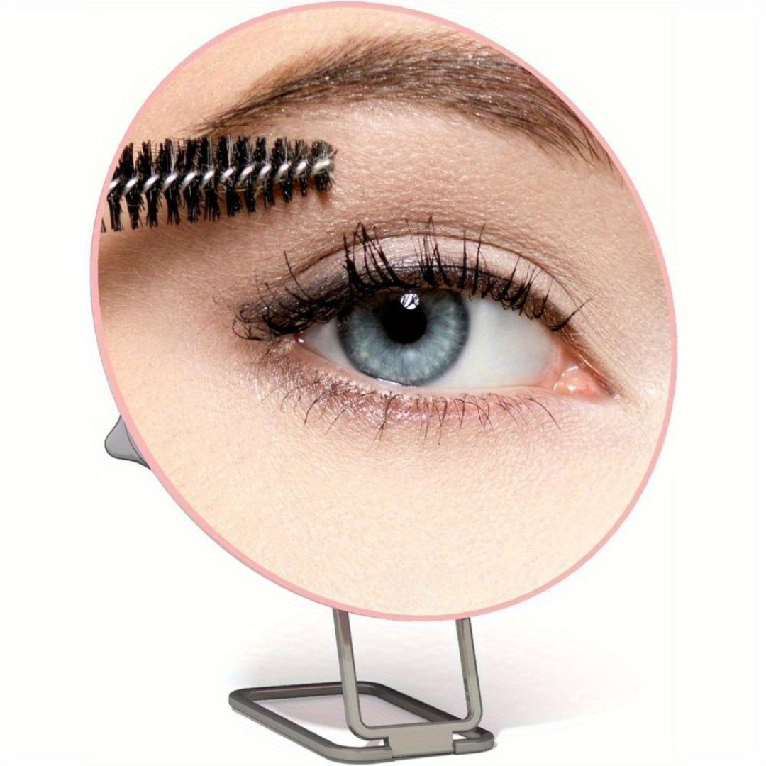 Compact Magnifying Makeup Mirror with Suction and Table Stand