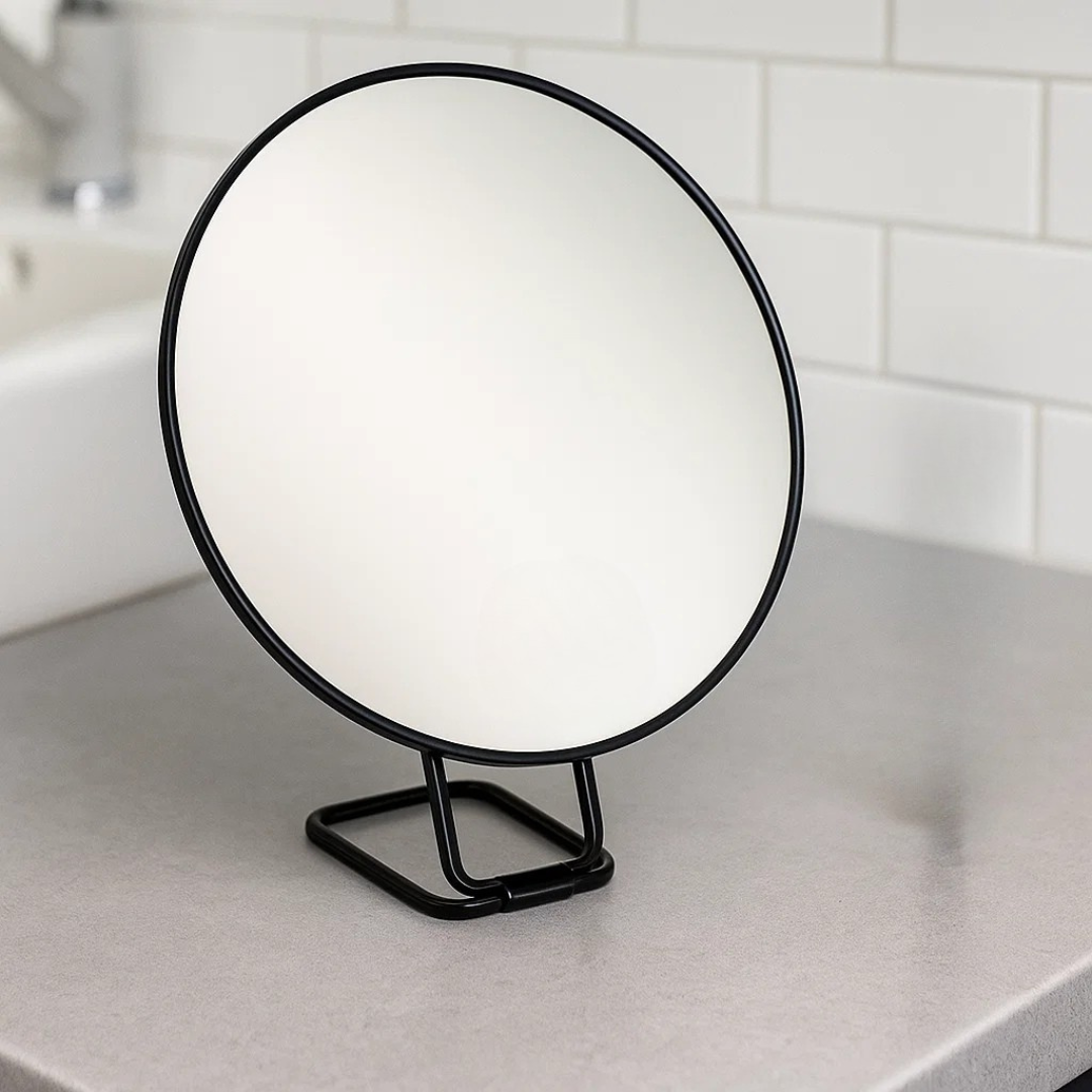 Compact Magnifying Makeup Mirror with Suction and Table Stand