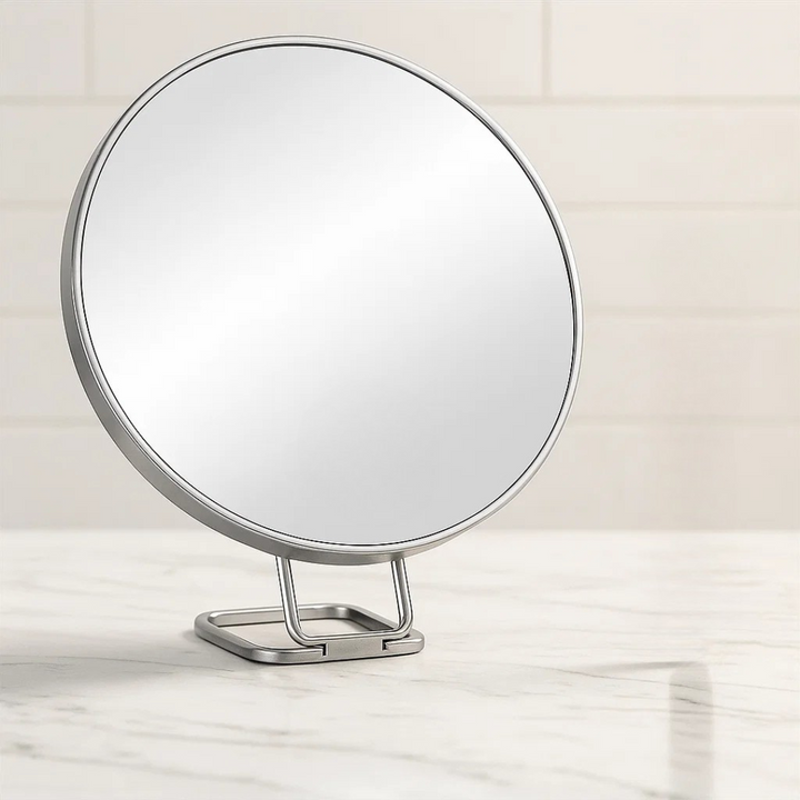 Compact Magnifying Makeup Mirror with Suction and Table Stand