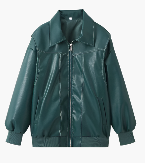 Stylische Leder Bomberjacke Für Damen | Winter