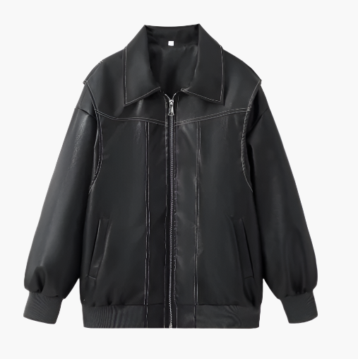 Stylische Leder Bomberjacke Für Damen | Winter