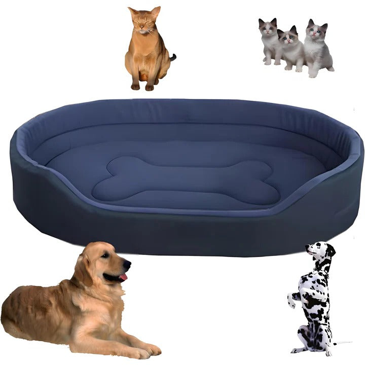 Supportive Pet Lounge Dog Bed with Washable Cover