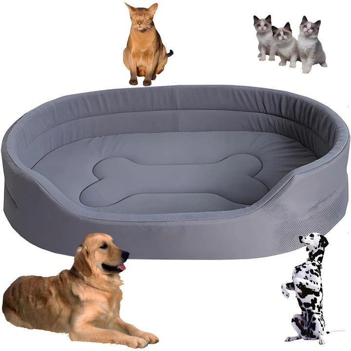 Supportive Pet Lounge Dog Bed with Washable Cover