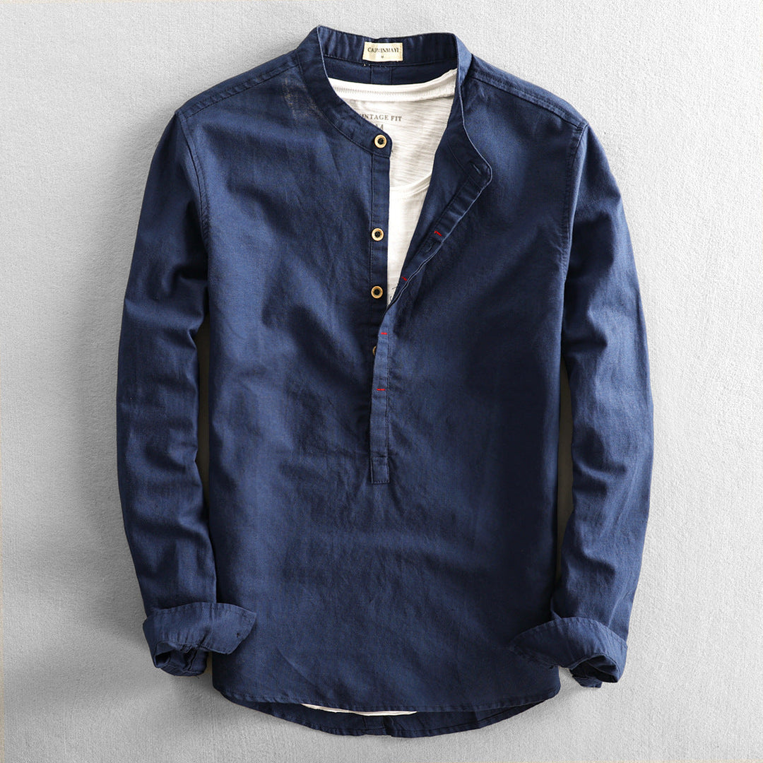 Herren Freizeit Langarmhemd | Button Down