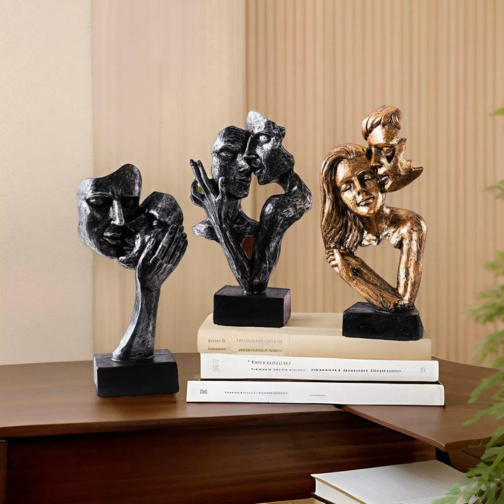 Modern Abstract Kiss Sculpture Decorative Art Ornament