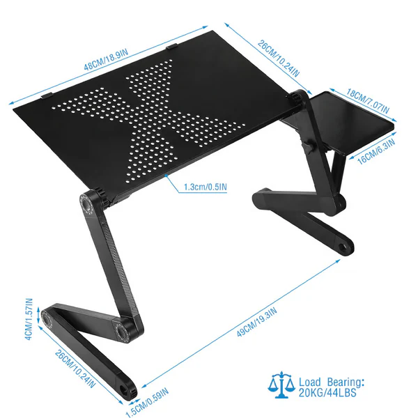 Verstellbarer 360° Laptopständer – Ergonomisch, Faltbar & Stabil | Flexibel einsetzbar im Büro, Homeoffice & unterwegs