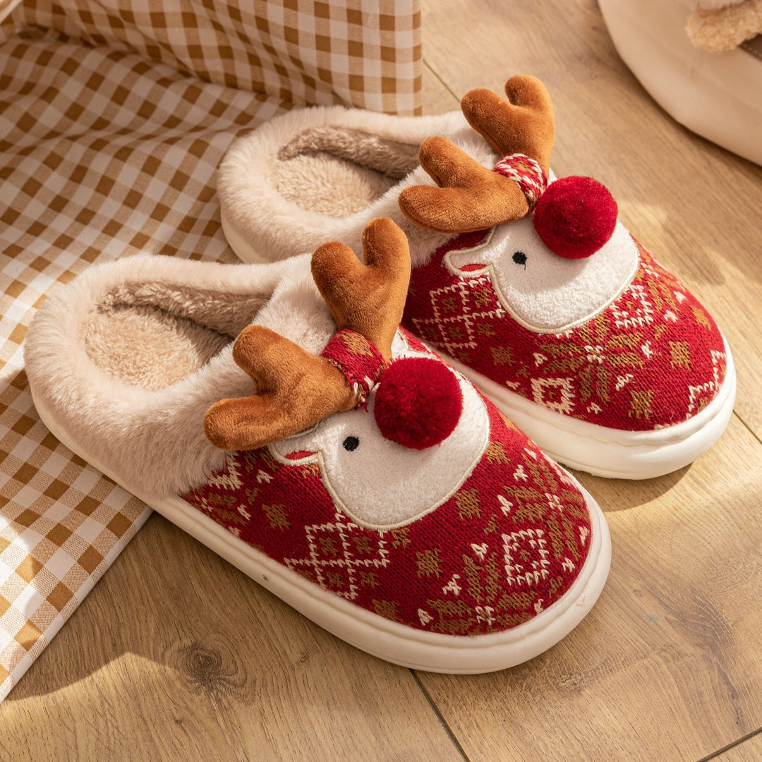 Kinder Weihnachts-Plüschhausschuhe | Trendy