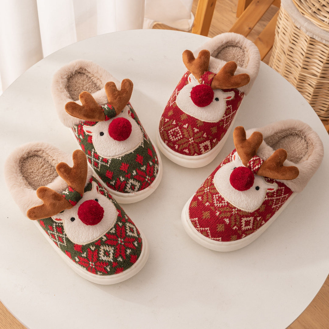 Kinder Weihnachts-Plüschhausschuhe | Trendy