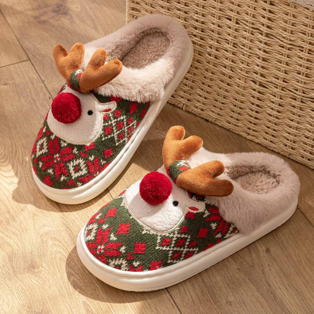 Kinder Weihnachts-Plüschhausschuhe | Trendy