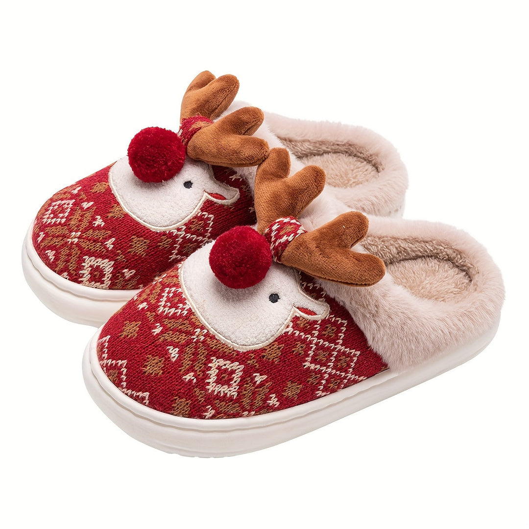 Kinder Weihnachts-Plüschhausschuhe | Trendy