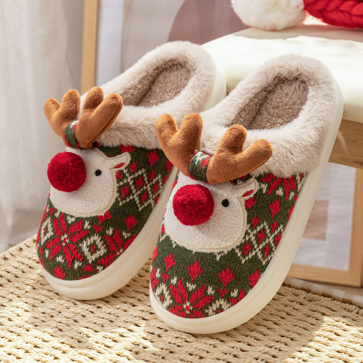 Kinder Weihnachts-Plüschhausschuhe | Trendy