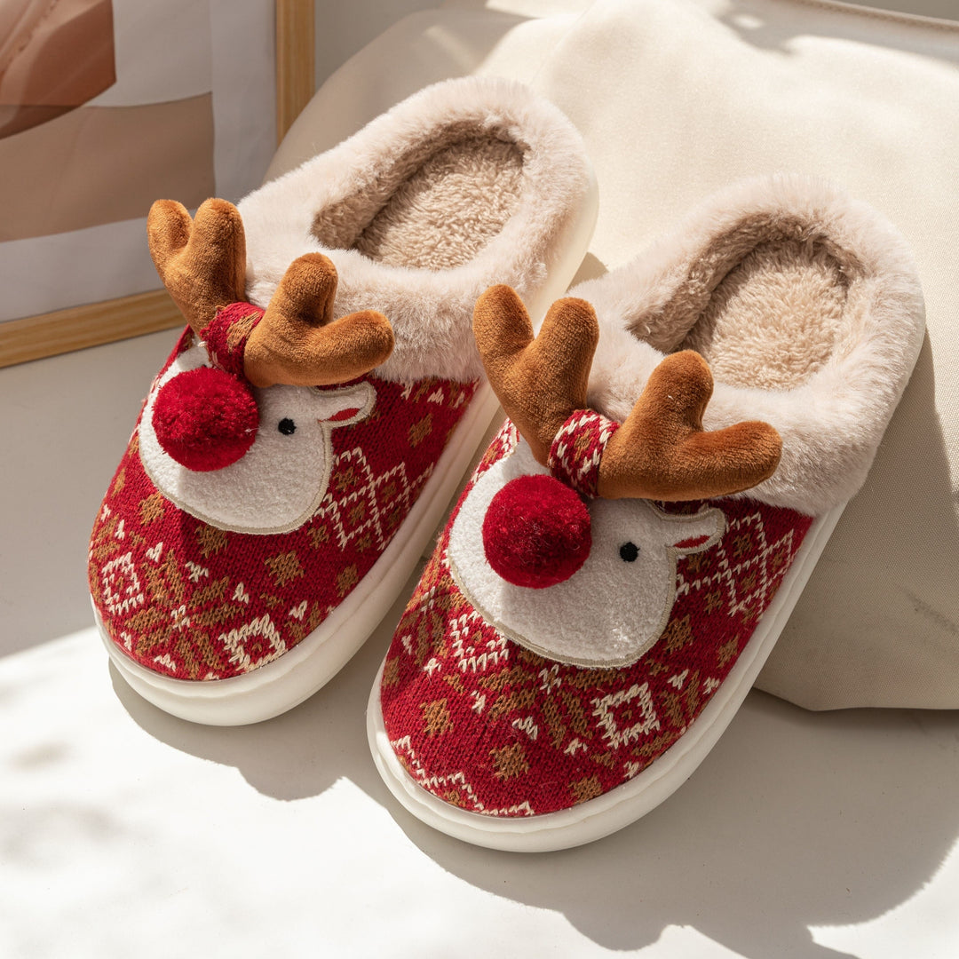 Kinder Weihnachts-Plüschhausschuhe | Trendy
