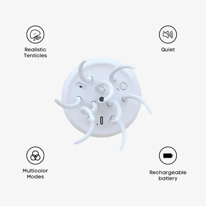 LED-Quallenlampe – Farbwechselnd & Beweglich mit smarter Steuerung | Faszinierende Deko-Leuchte für Kinderzimmer & Wohnzimmer