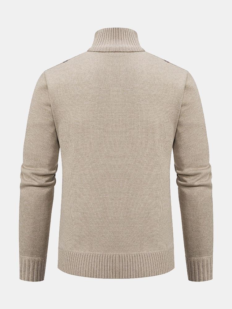 Karierter Strickpullover Für Herren | Langarm