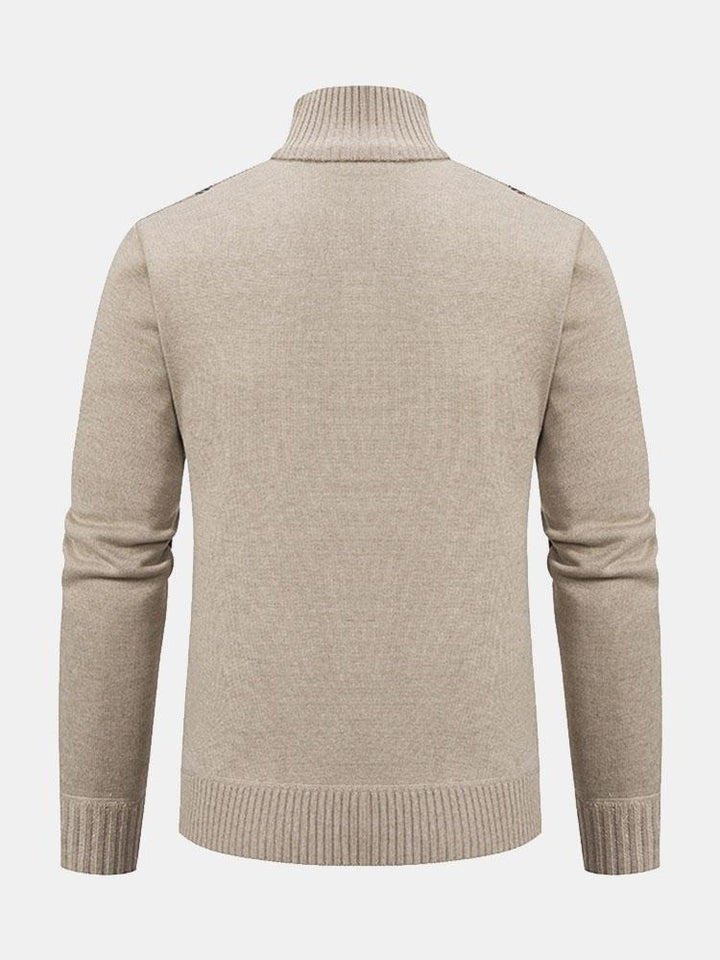 Karierter Strickpullover Für Herren | Langarm