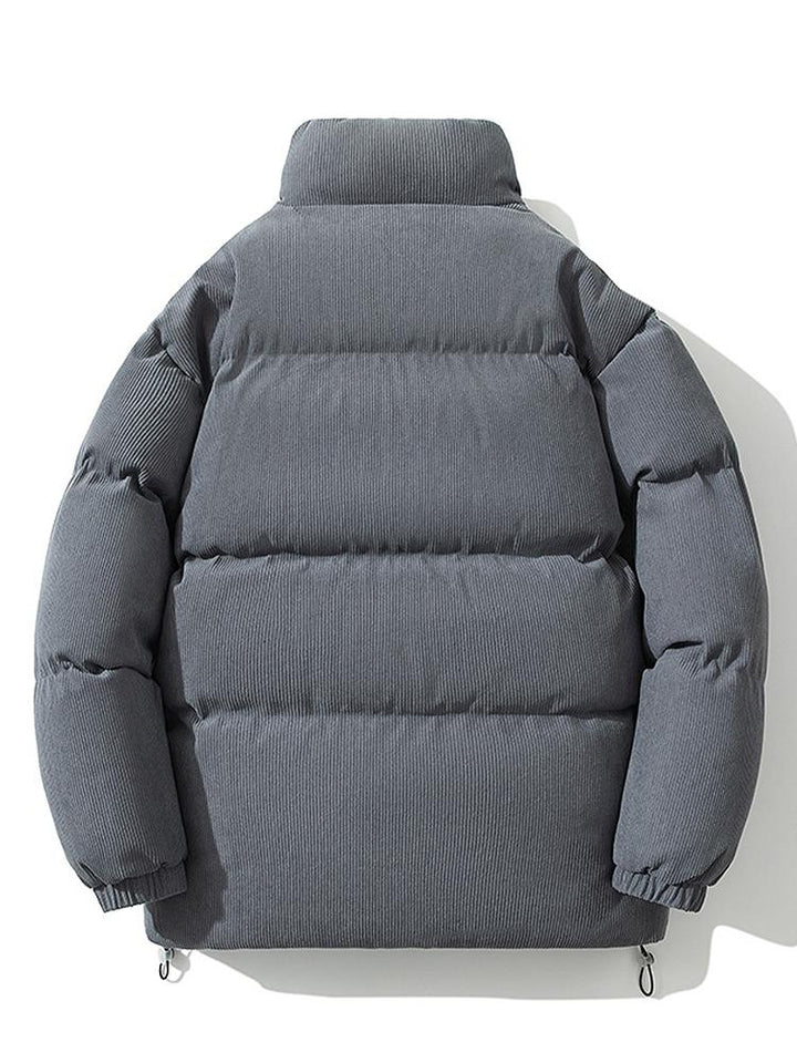 Herren-Daunenjacke Aus Cord | Reißverschluss