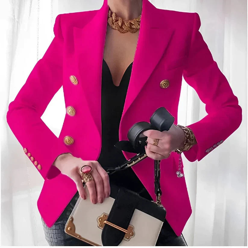 Damenblazer Mit Langen Ärmeln | Knopfdetail