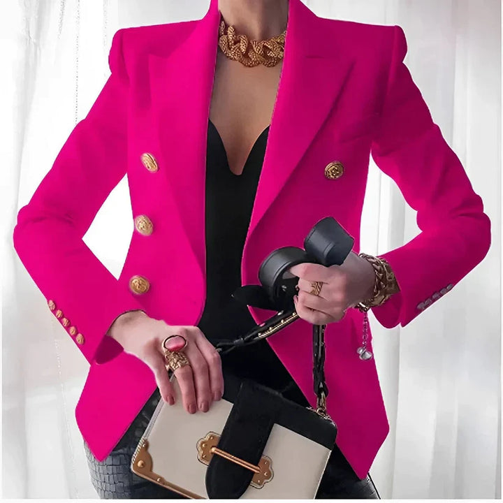 Damenblazer Mit Langen Ärmeln | Knopfdetail