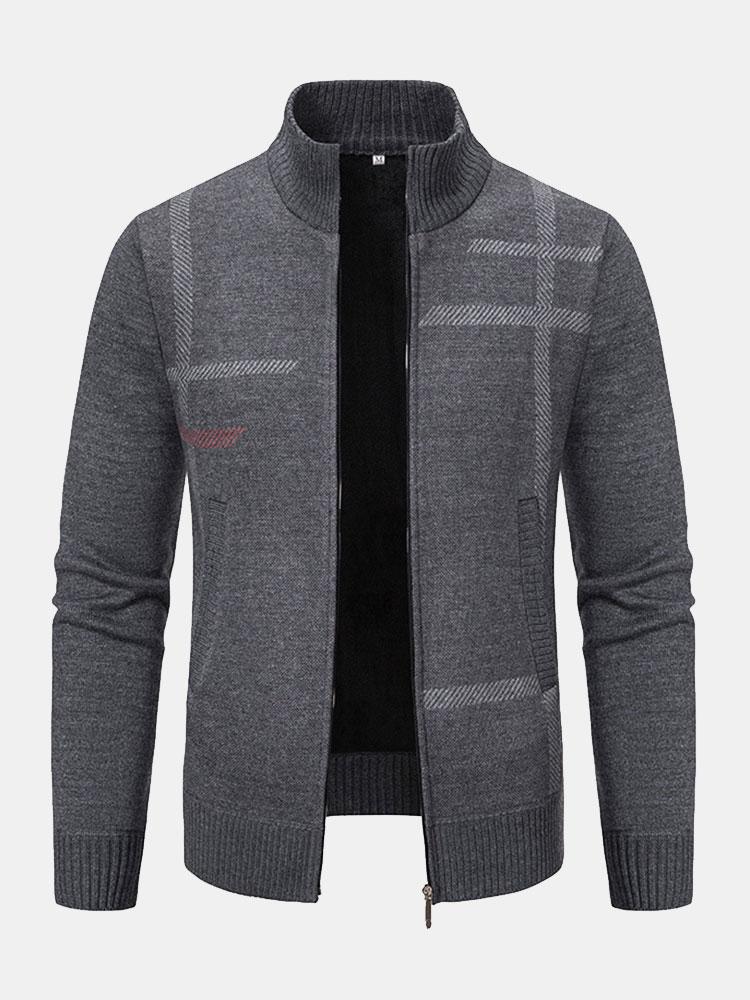 Karierter Strickpullover Für Herren | Langarm