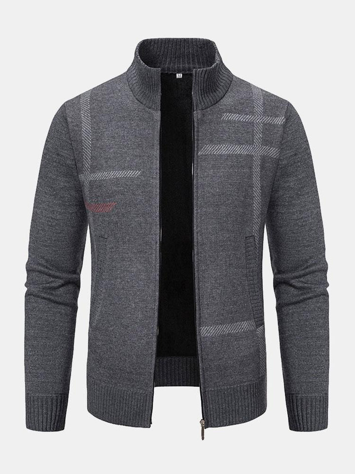 Karierter Strickpullover Für Herren | Langarm