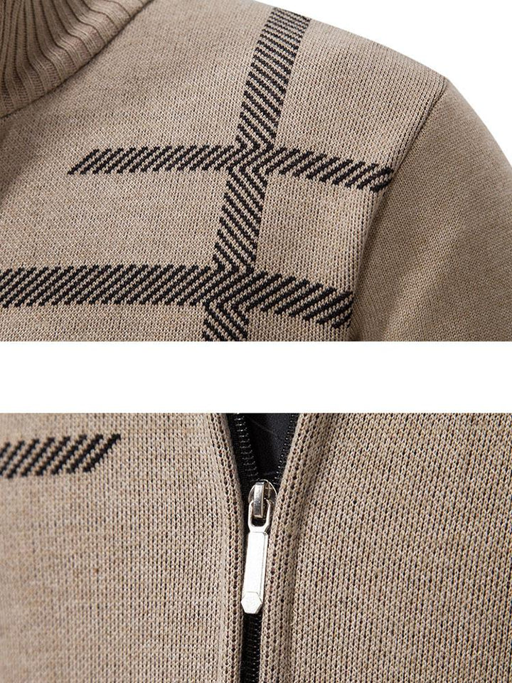 Karierter Strickpullover Für Herren | Langarm