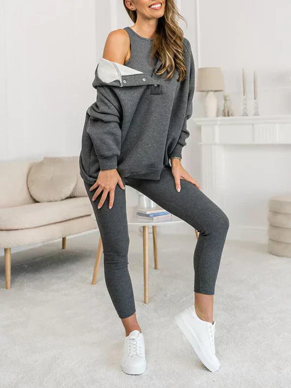 Dreiteiliges Jogginganzug Für Damen | Stilvoll