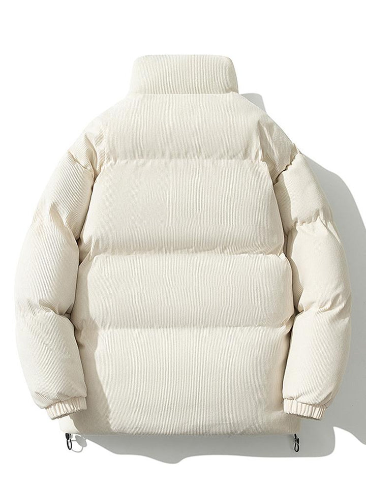 Herren-Daunenjacke Aus Cord | Reißverschluss