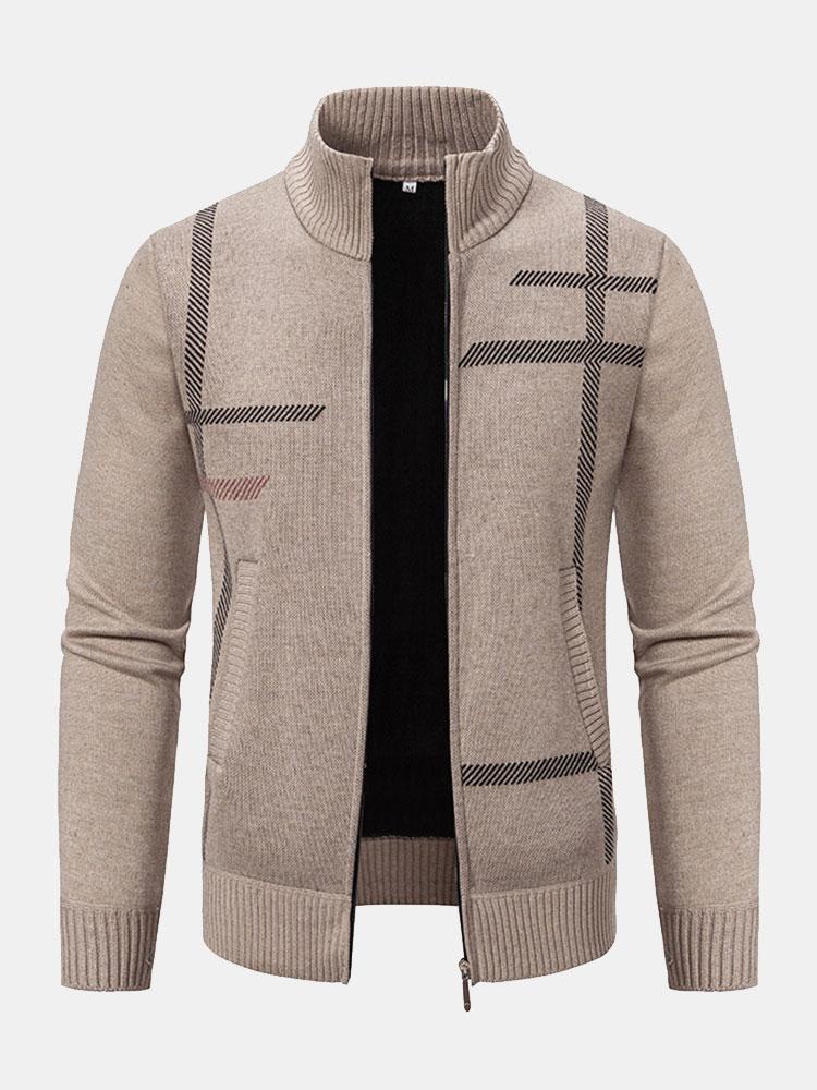 Karierter Strickpullover Für Herren | Langarm