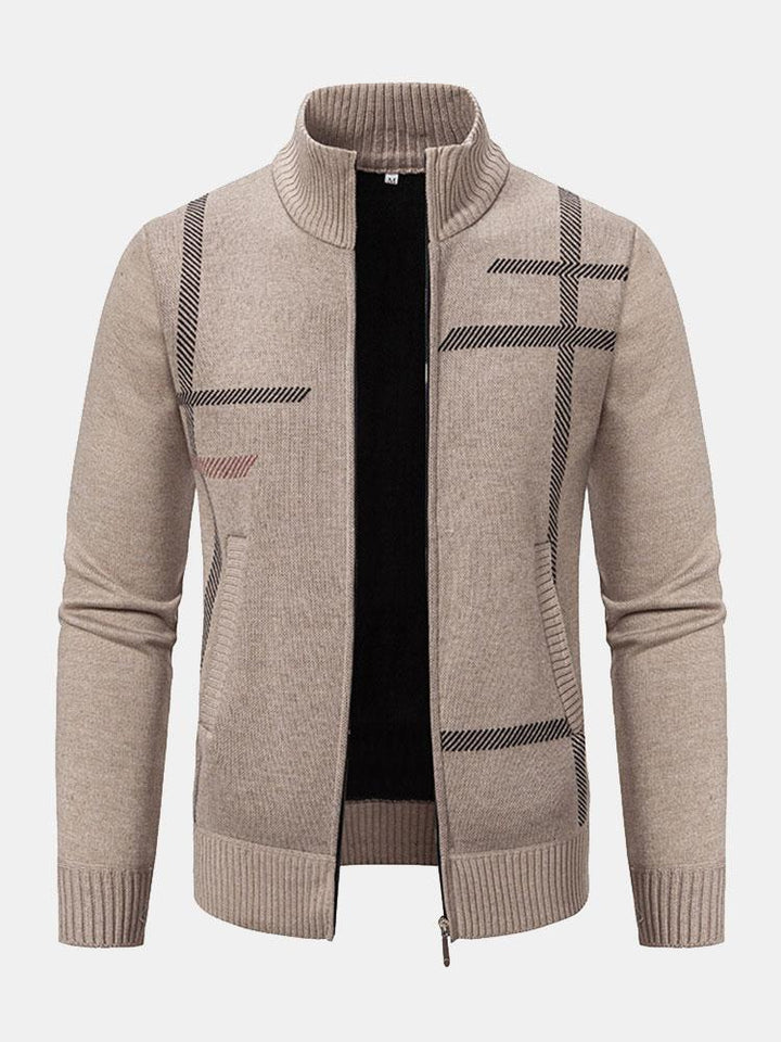 Karierter Strickpullover Für Herren | Langarm