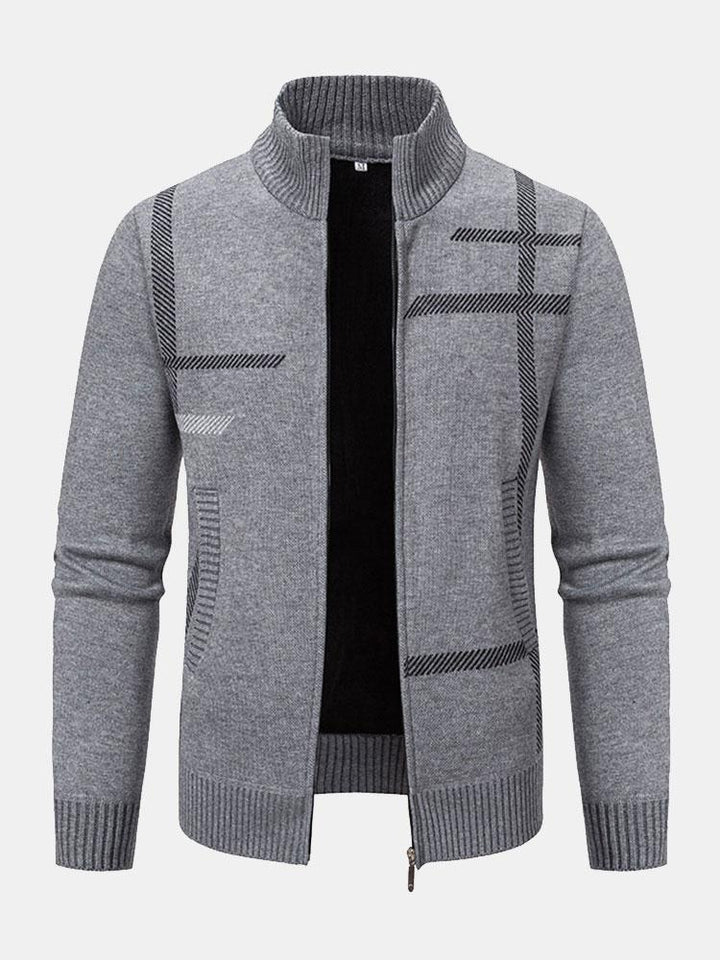 Karierter Strickpullover Für Herren | Langarm