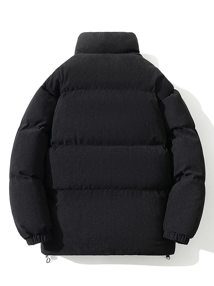 Herren-Daunenjacke Aus Cord | Reißverschluss